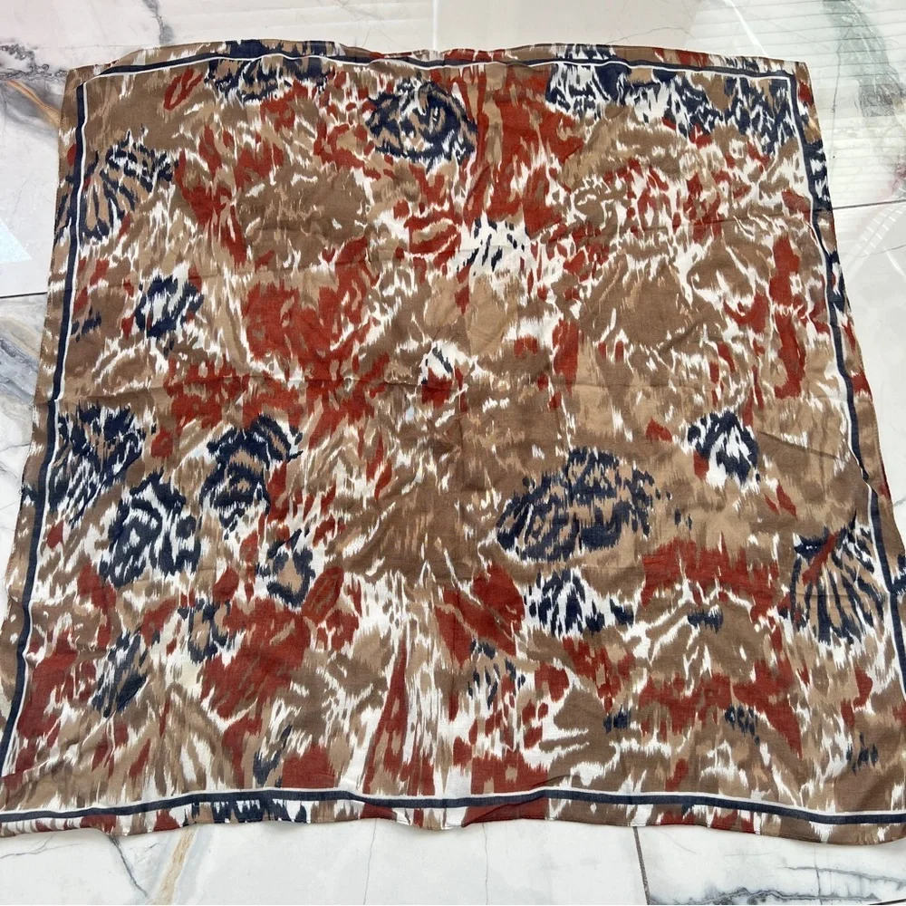 Symphony Scarfs Multicolor Abstract Print Scarf made in Italy